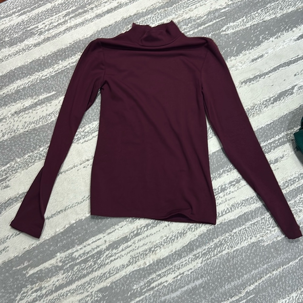 Maroon Turtle Neck Shirt from Forever 21